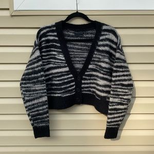 Urban Outfitters Striped Cropped Cardigan